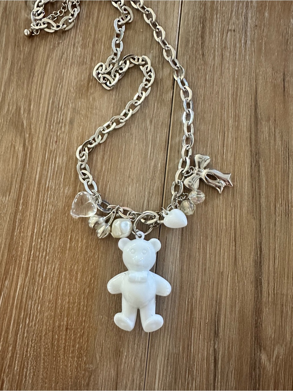Coquette/Y2K Teddy Bear Necklace